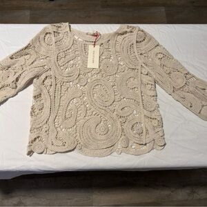 Solitaire Cream Crochet Lace Blouse